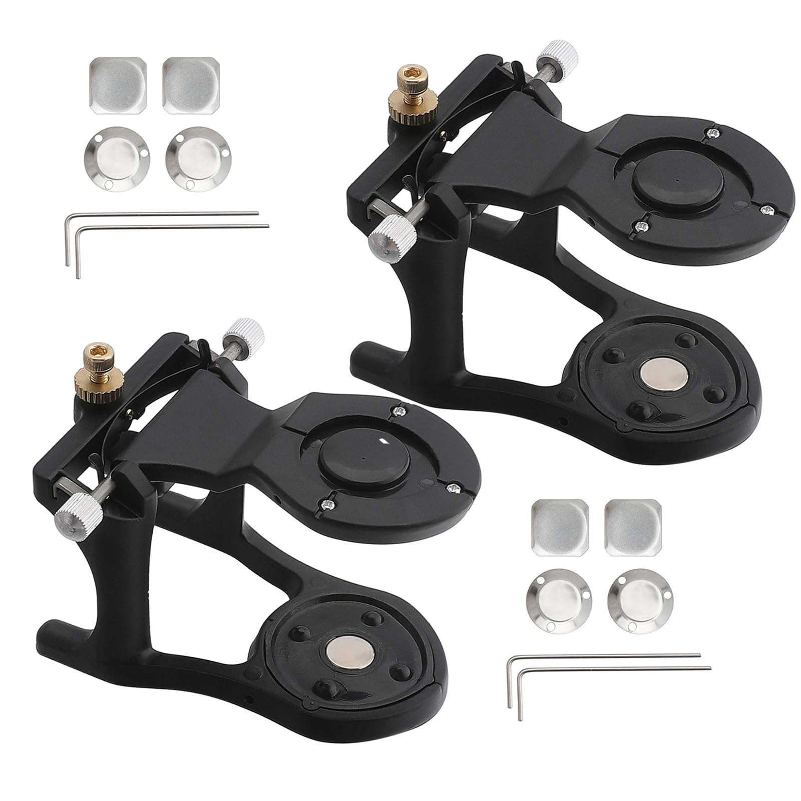 2 Piezas Articulador Magnético Ajustable para Dentaduras Postizas Articulador Pequeño Equipo De Laboratorio Dental Herramienta para Laboratorio Dental