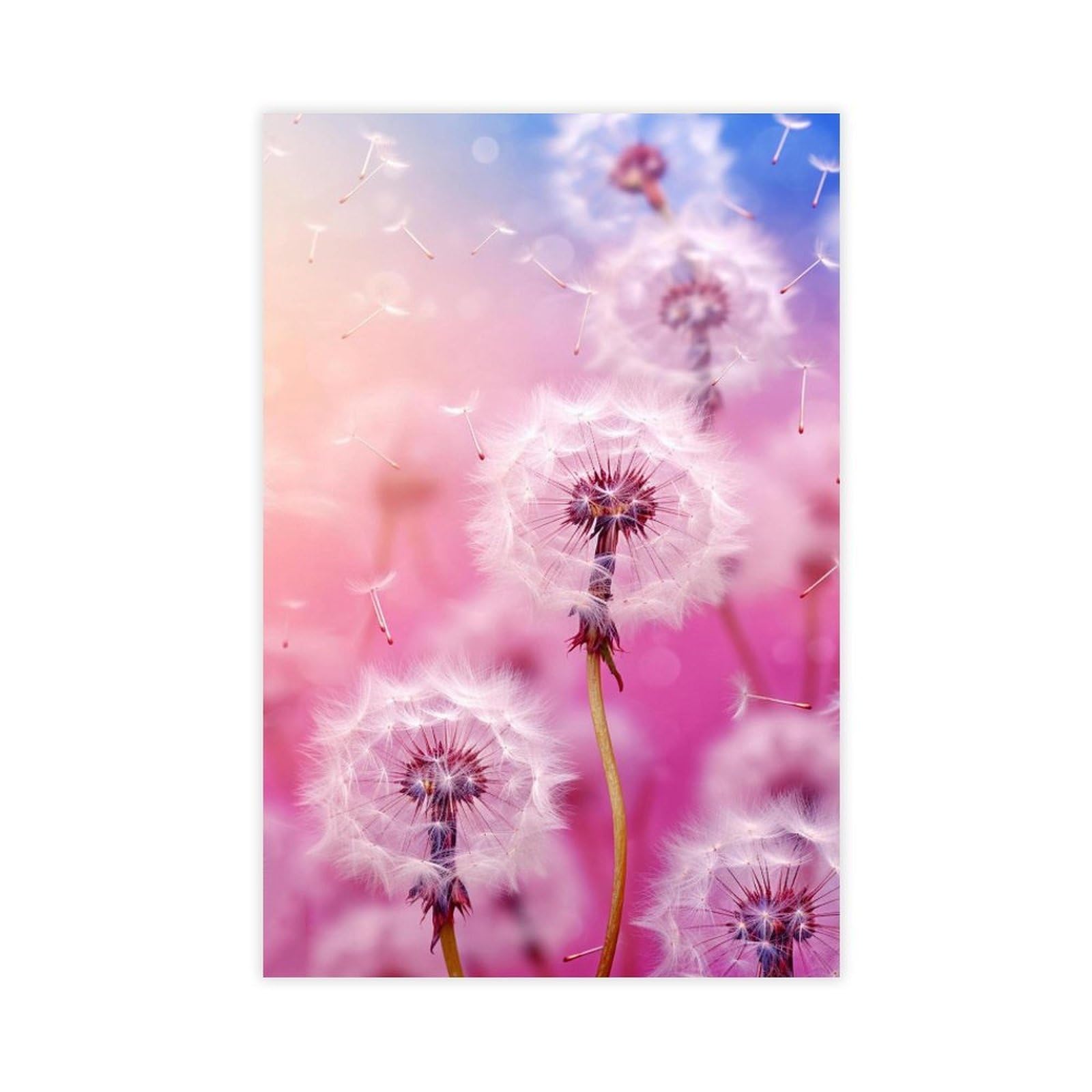 Qnvjqkdsi Unframe Dandelion Art Canvas Poster Bedroom Decor Landscape Office Room Decor Gift 24" L X 36" W