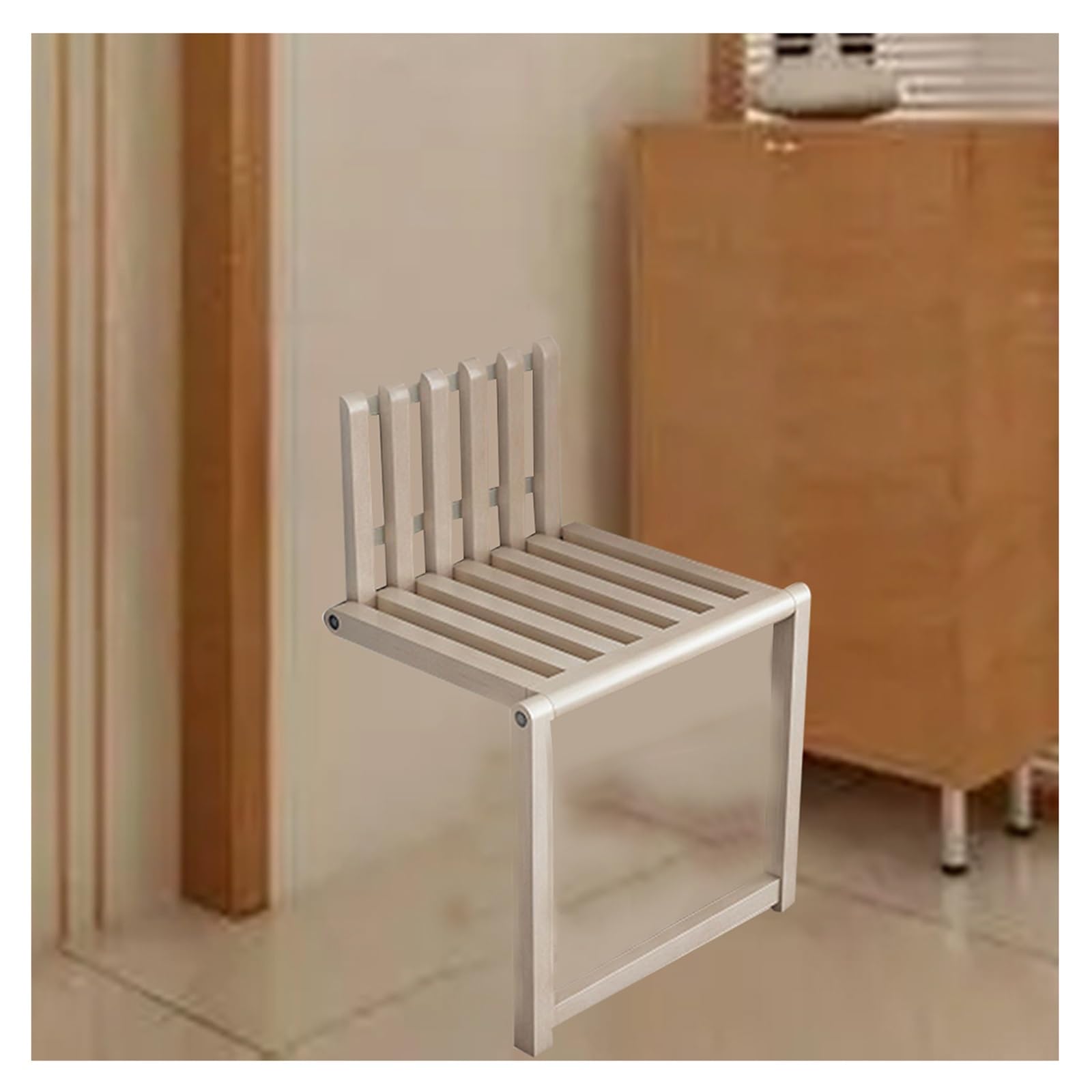 Tabouret pliant mural en bois massif invisible de haute qualité
