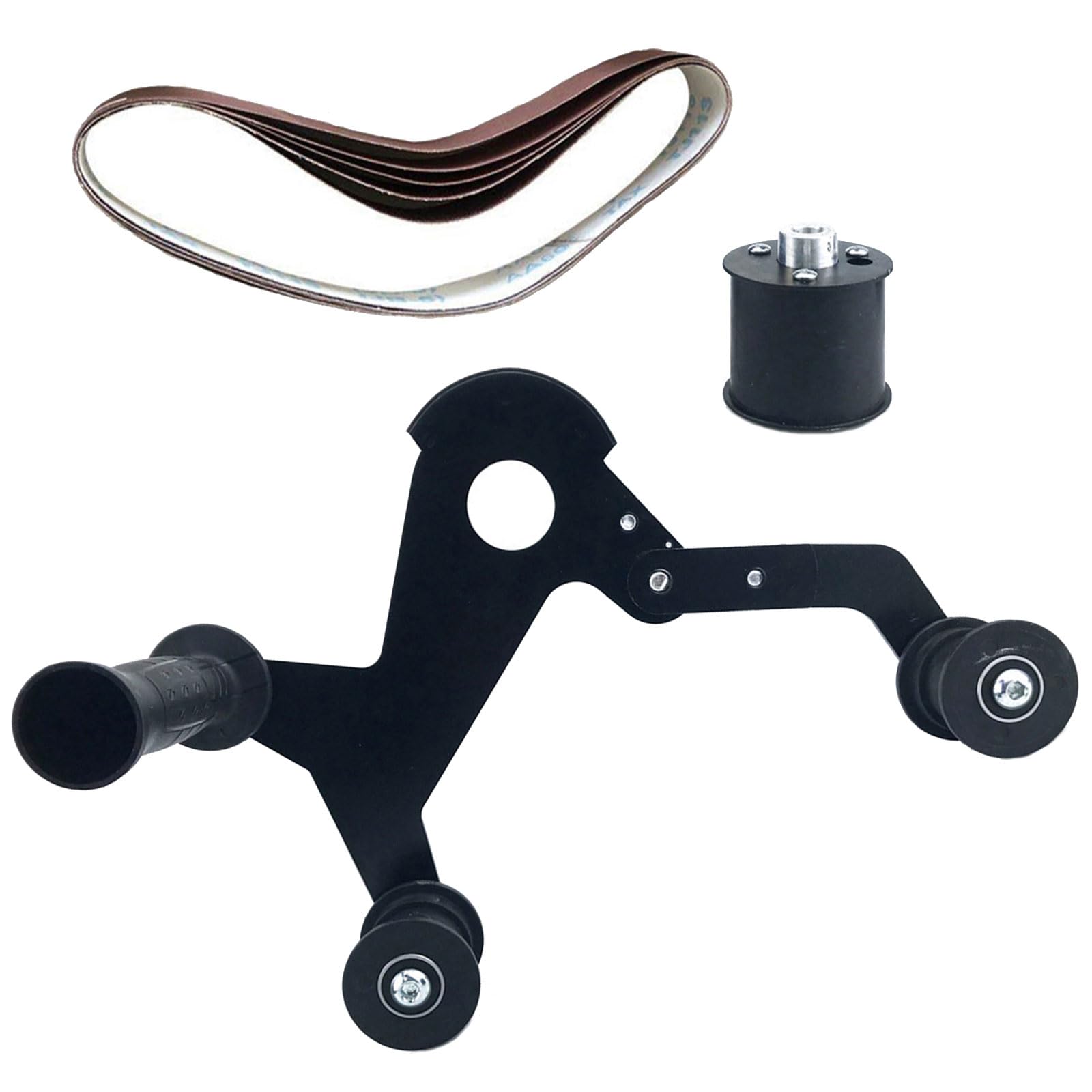 Geavonyg A Merican Thread Vibrations Belt Sanding Device Head Ensuring Smooth Operating For Efficient Metal Part Processing Belt Sander Adapter Attachment For Grinder Converts Tool For Metal Polishing Grinding And Wire Drawing