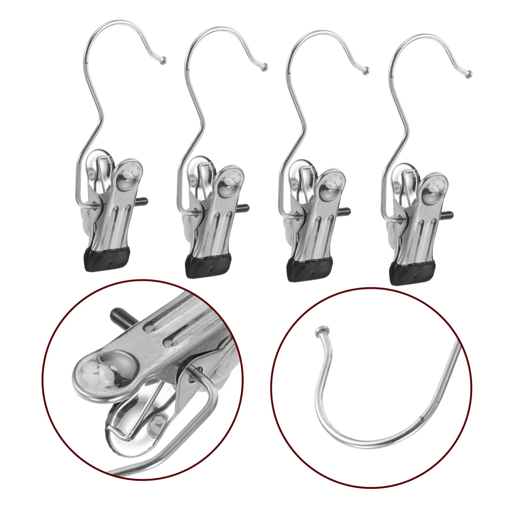 TOYANDONA 80 Piezas Pinzas para Ropa de Acero Inoxidable Pinzas Metálicas para Colgar Ropa Calcetines Pantalones y Sombreros Armario Viajes o Secado al Aire Negras