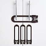 CUTESAFETY - Sliding Cabinet Locks Baby Proofing - Adjustable Child Safety Latches for Knobs & Handles - 4 Pack - No Adhesive Drilling or Tools - Brown