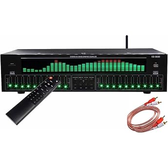 XUCS 31-Band Digital Equalizer, Stereo Graphics EQ, Music Spectrum Analyzer, Bluetooth 5.4 Optical Coaxial Digital Audio Deco