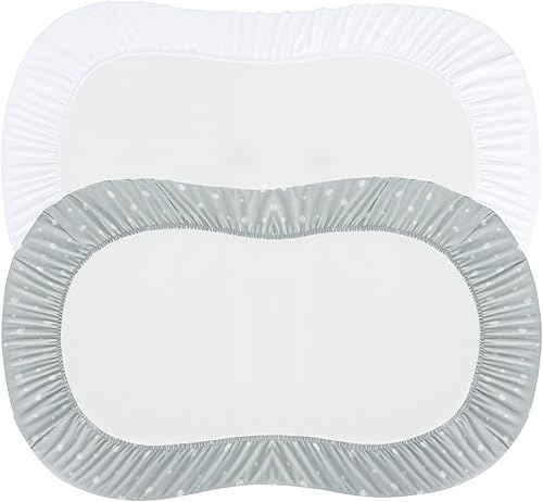 Miniatura 3 de Juego de 2 sábanas de moisés, aptas para Halo BassiNest Swivel, Glide, Flex Sleeper, 4moms Mamaroo Sleep Moiset, Baby BoyGirl, Ultra Soft & Super