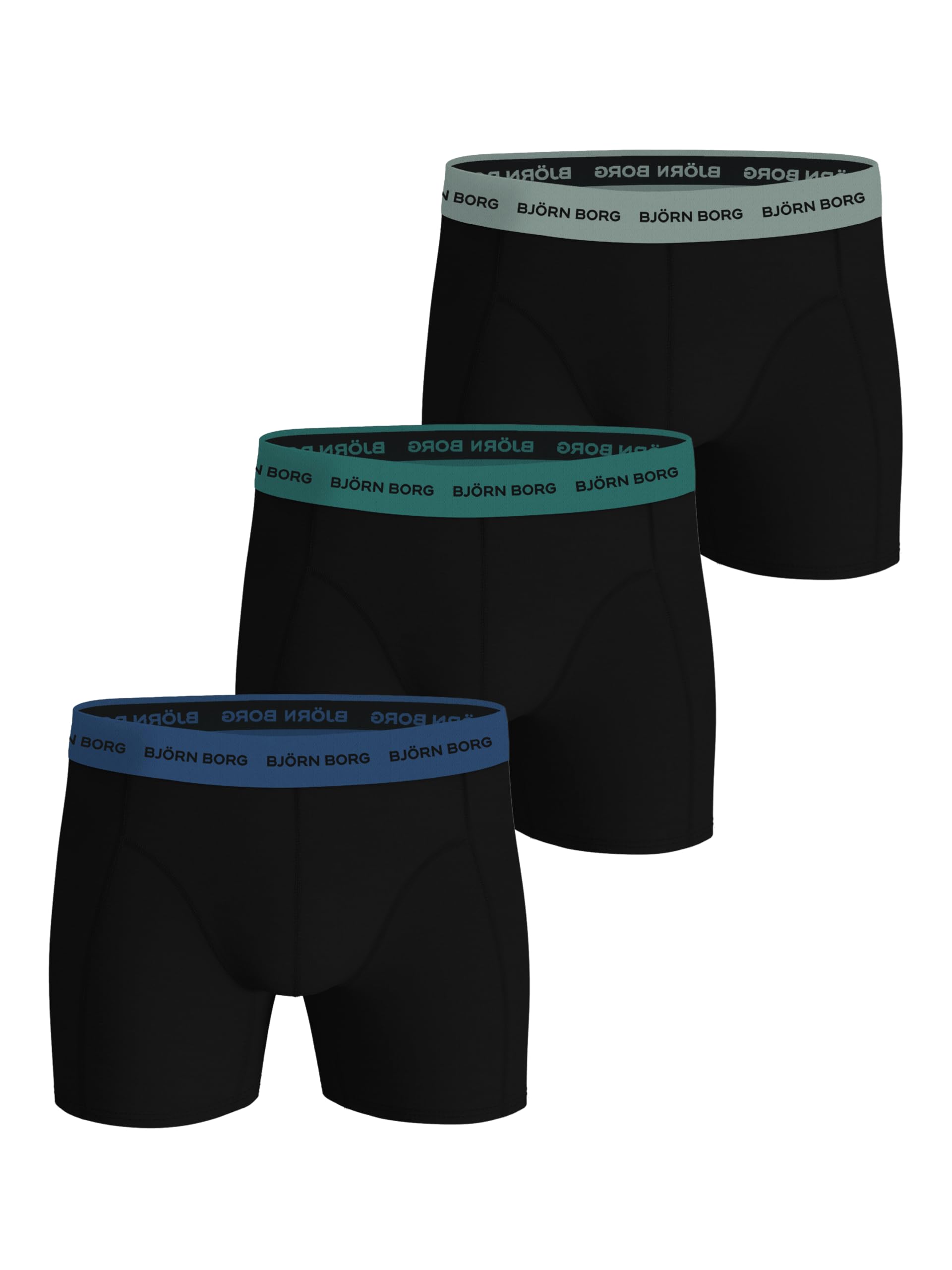 Björn Borg Men's Noir Cotton Boxer With Elasticated Waistband (X3)