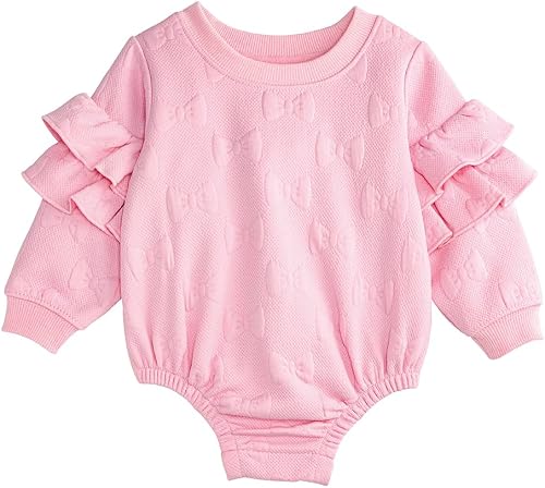 Mud Pie Baby Quilted Bow Sweatshirt Bubble