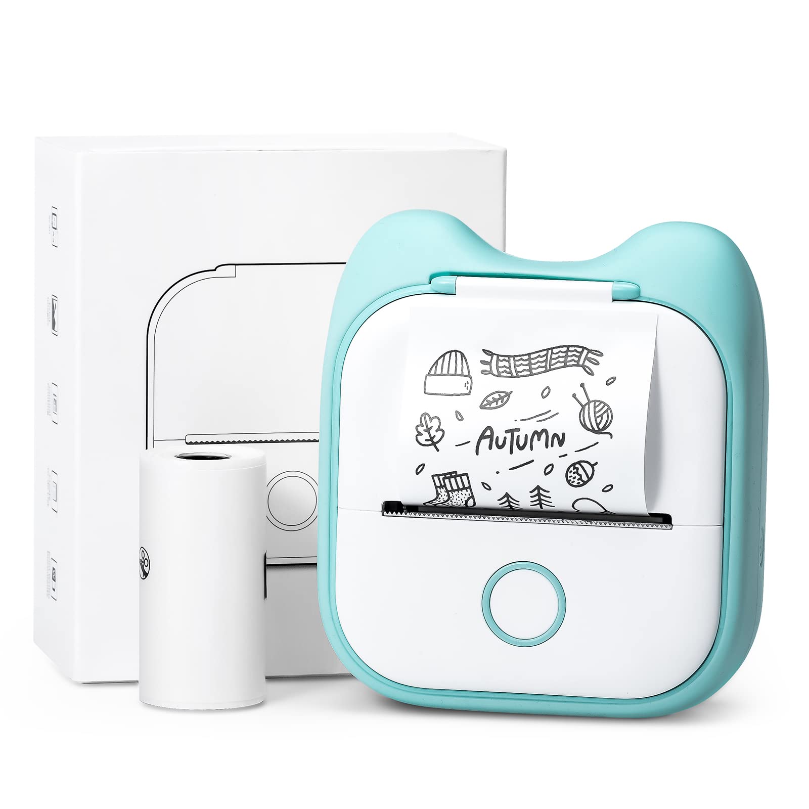 Amazon.com: Pocket Printer - Memoqueen T02 Pocket Thermal Photo Printer,  Sticker Maker Machine for Photos, Diaries, Memos, Study Notes, Work  Plans,Wireless Receipt Printer Compatible with iOS & Android, Green :  Office Products