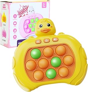 لعبة دفع سريع بوب لعبة فيدجيت لتنمية الذاكرة والتعليم لعبة دفع سريع للفقاعات للأطفال والبالغين لعبة دفع سريع بوب لعبة فقاعات بوب ات (شكل بطة)