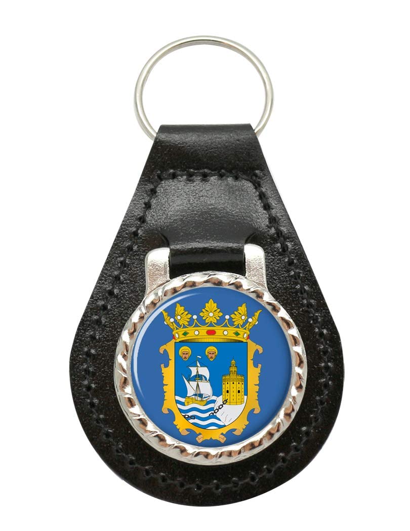 Giftshop UK Santander (Spain) Leather Key Fob