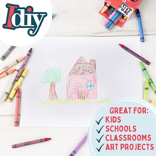 Miniatura 7 de IDIY - Crayones de cera sin envolver (120 unidades, 12 colores, 10 de cada uno), sin papel, prueba de seguridad ASTM, para niños, profesores, aulas