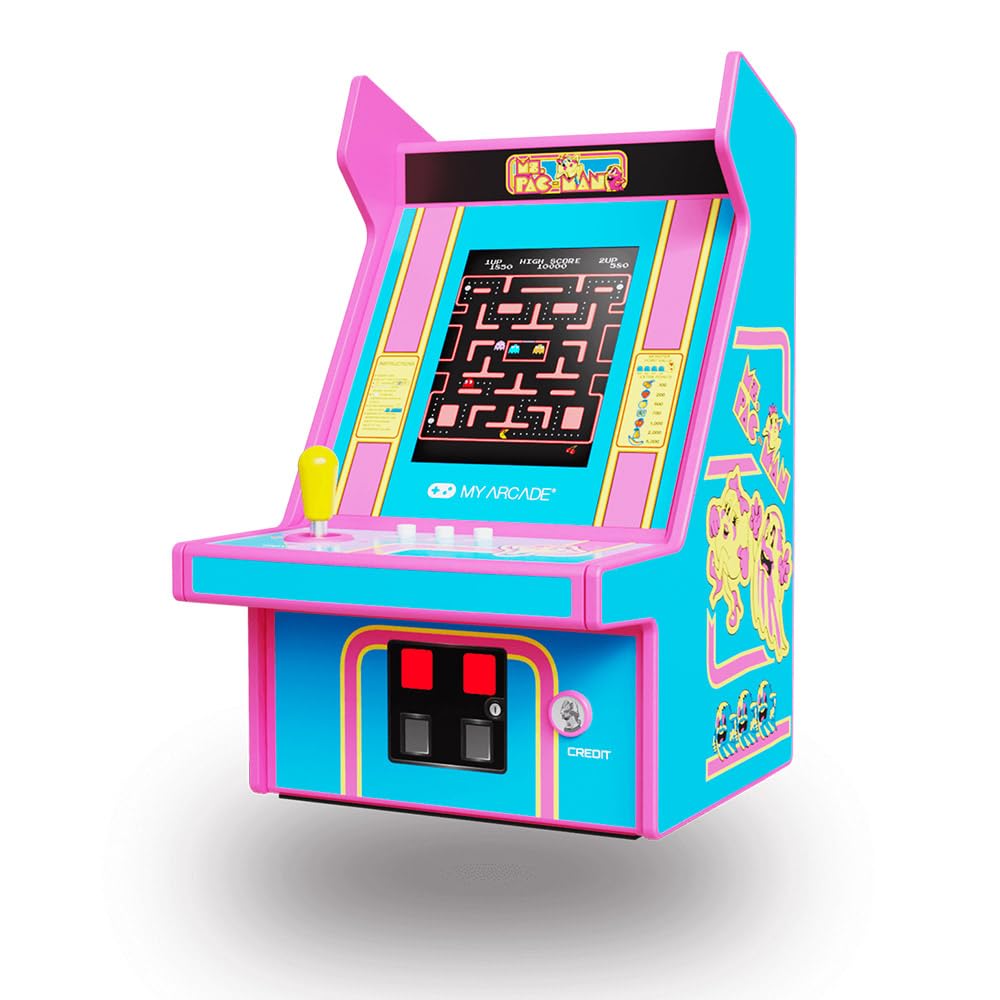 Mini zręcznościowy konsola retro motyw Ms. Pac-Man™