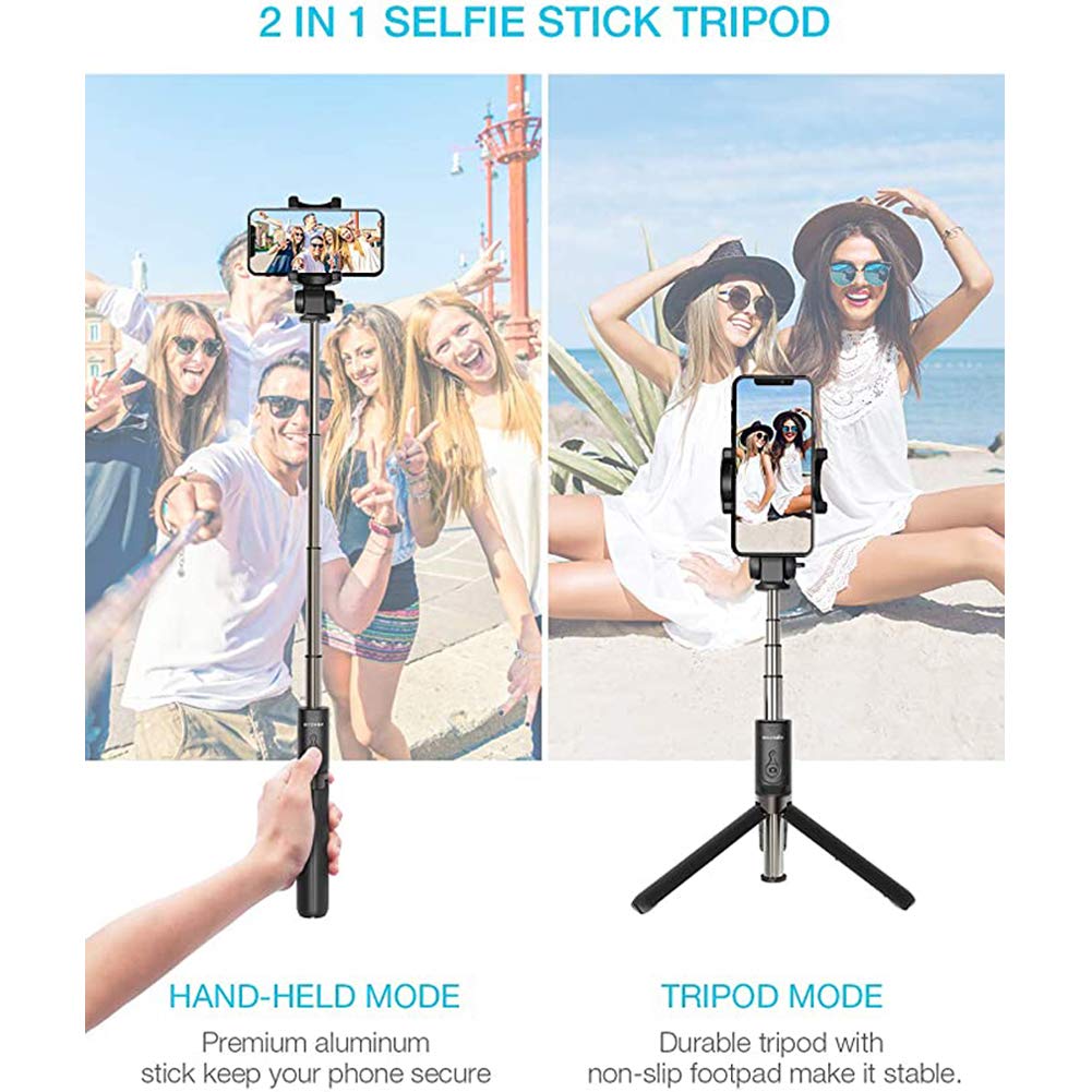 Selfie Stick Treppiede, Portatile Allungabile Selfie Stick Treppiede Con Wireless Bluetooth Remote Per Galaxy S9 / S9 Plus / S8 / S8 Plus