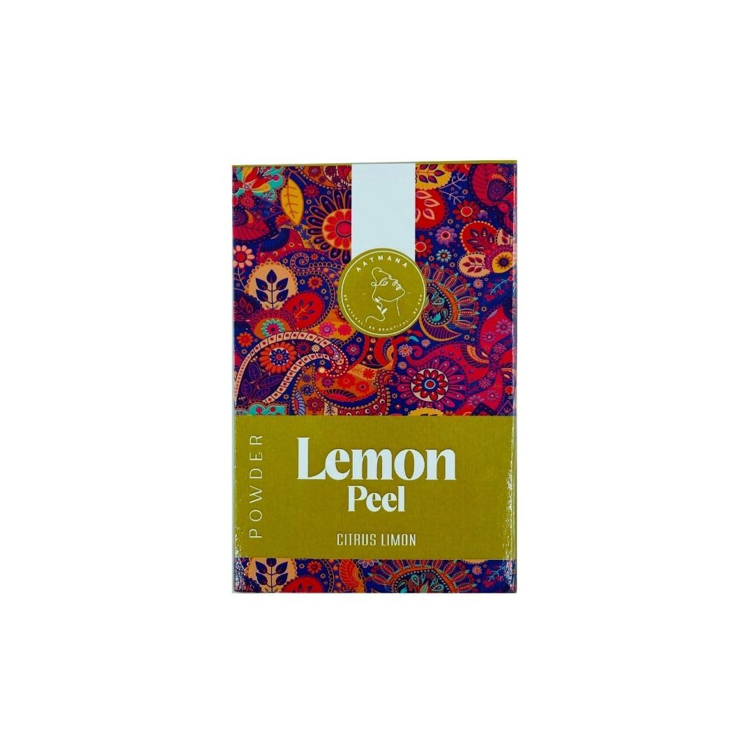 AATMANA Lemon Peel Powder | Citrus Limonum| Natural Soft & Smooth Skincare Powder | Used for Soap making - 100 Grams