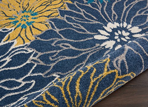 Tapete decorativo Nourison azul 160x221 cm rectangular miniatura 5