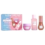 Get Glowing With Me Kit by Katie Fang - PHA + BHA Face Toner & Gentle Face Exfoliant + Plum Plump Hyaluronic Acid Moisturizer Face Cream + Hue Drops Tinted Serum (3 Count)
