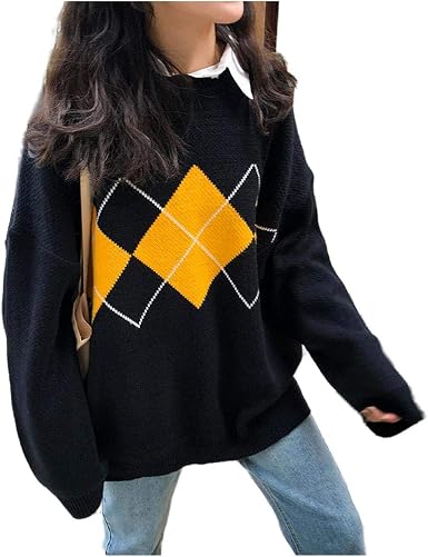 Loose Oversized O-Neck Knitted Sweaters 