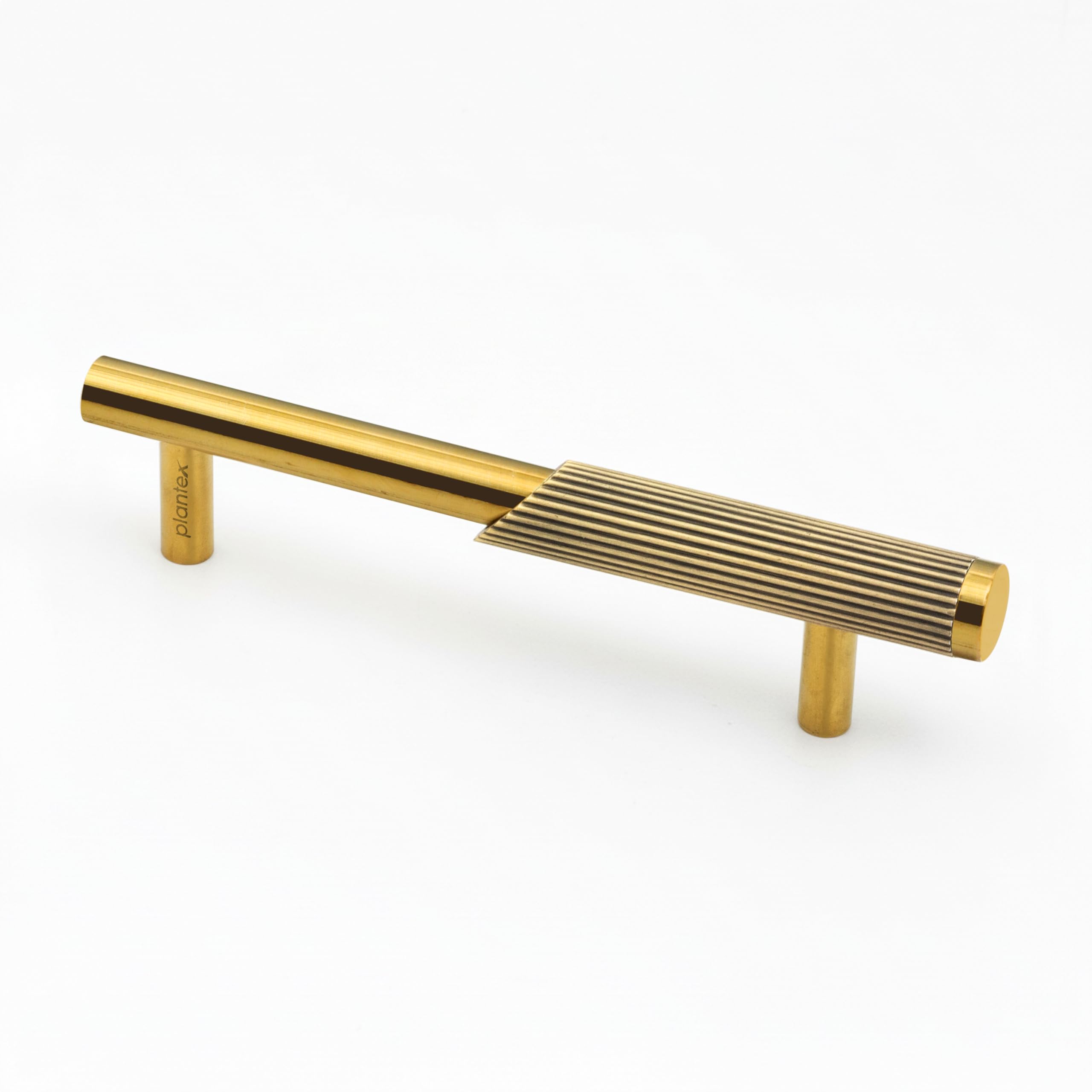 Plantex Stainless Steel & Aluminium Cabinet Handle/96mm Wardrobe Door Handle/Cupboard Pull-Push Handles for Home/Office - Pack of 1 (Brass Antique & Gold)