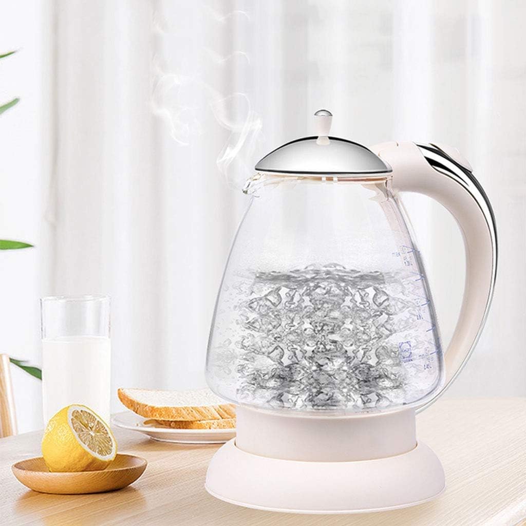 Electric Glass Kettle - 1.35 Liter Blue Led Illuminated Portable Office Auto Power Off Stainless Steel Quick Boil Tea Jug Kettle (color : Black) lofty ambition hopeful Octopus feet