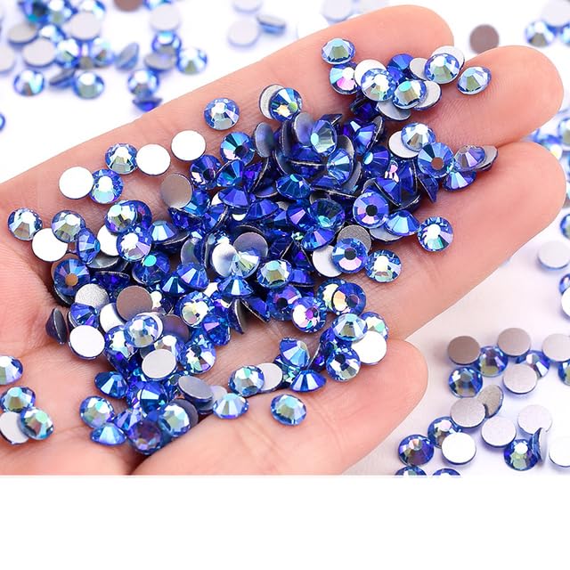 Strasssteine für Kleidung, Crystal AB Strasssteine ​​für Nägel, flache Rückseite, mehrfarbig, SS4-SS30(Light blue AB,SS20-1440pcs)