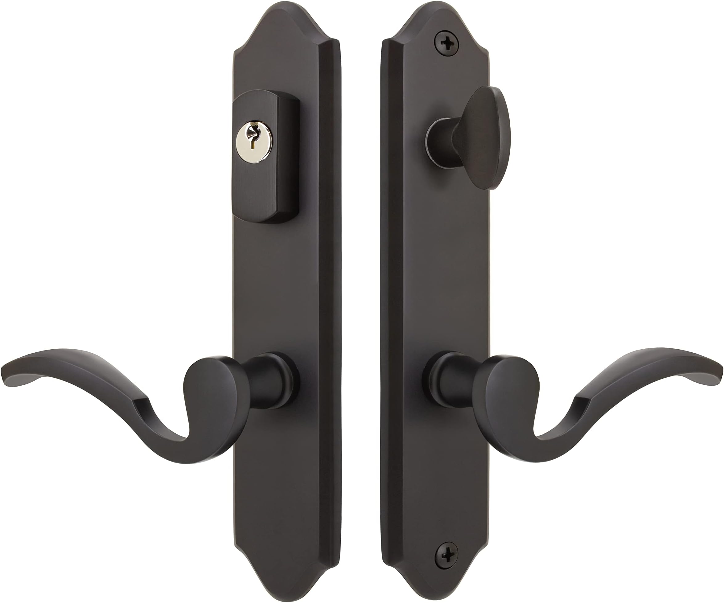 Imperial by FPL- Solid Brass Entry Lever Set with SC1 Keyway for Left Hand Door, Oil Rubbed Bronze