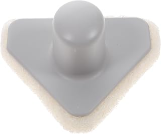 Plastic Handle Triangle Sponge Brush for Kitchen Cleaning | Green Scrubber Side, Ergonomic Grip, Gentle on Glass and Tile, for Dishes and Cooker Random Color