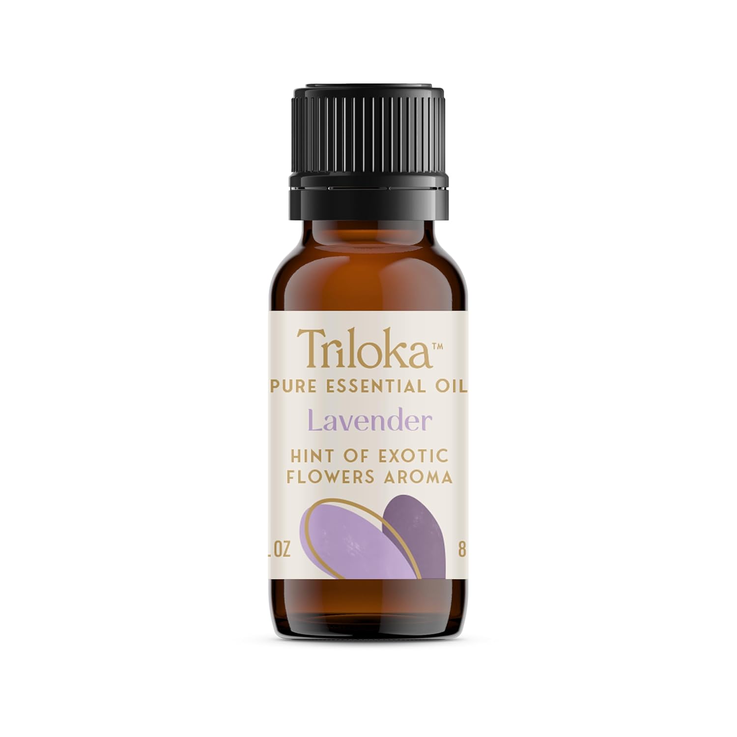 Lavender - Triloka Aromatherapy Essential Oil - 1/3 Ounce Bottle