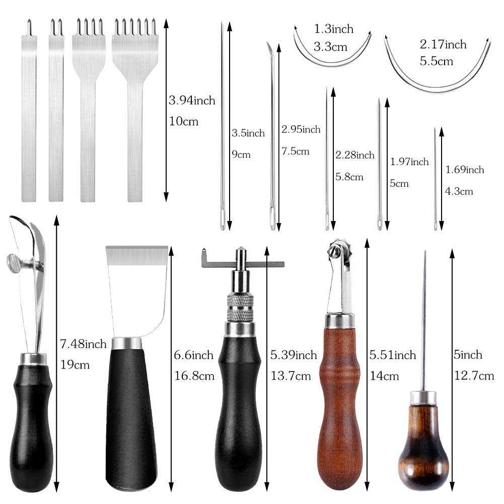 Leder-Werkzeug-Set Leder-Nähset Und Zubehör Leder Produktbild-Vorschau 6