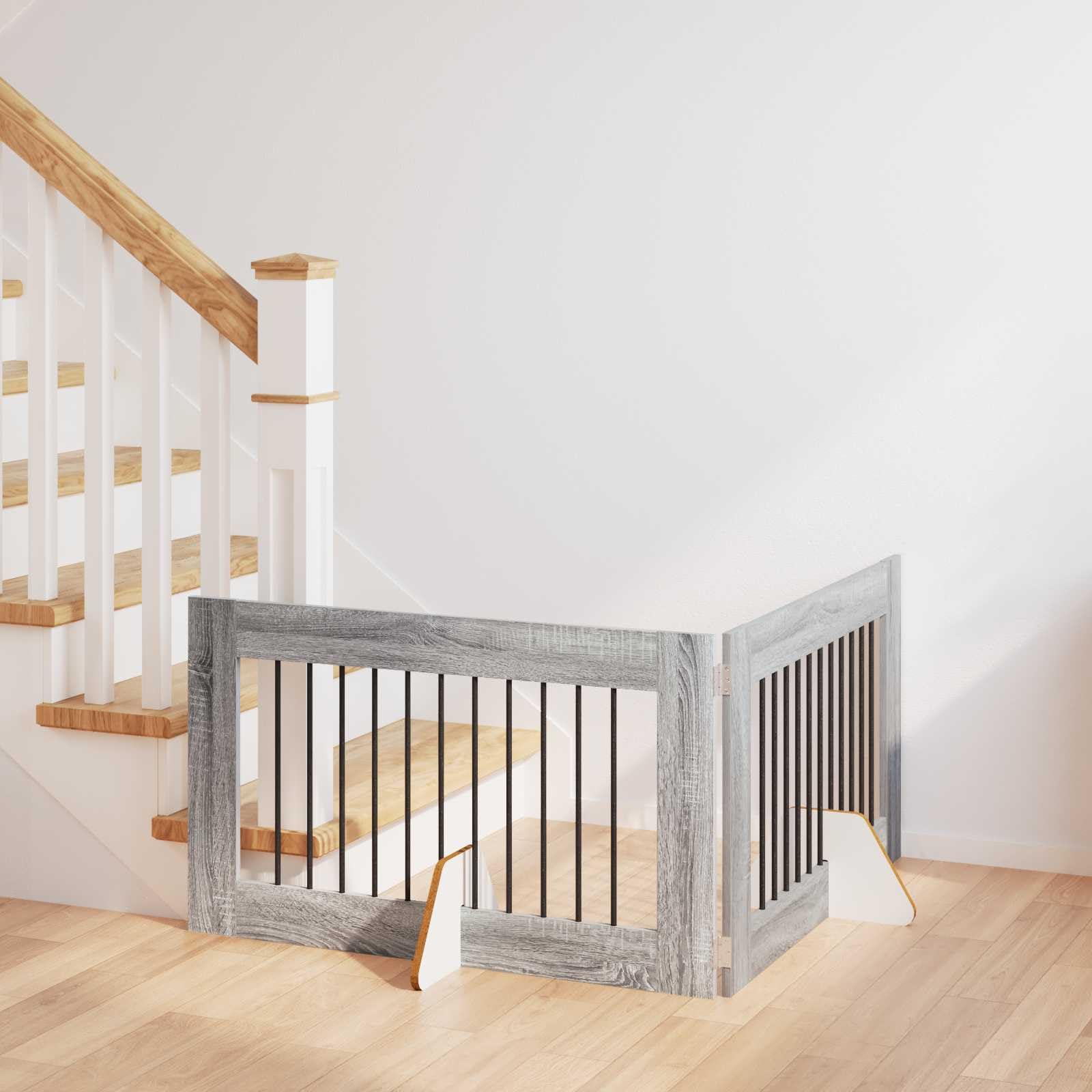 Barreaux pour chien avec supports enclos pliables intérieur métal