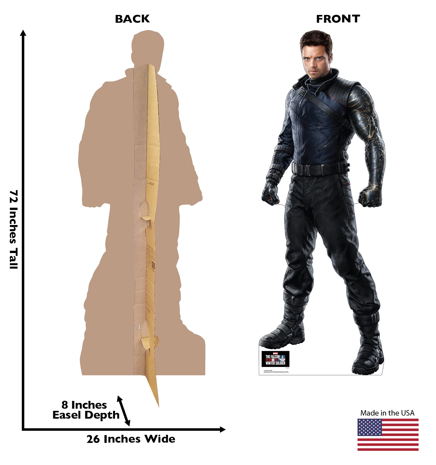 Cardboard People Winter Soldier Life Size Cardboard Cutout Standup - Marvel's The Falcon and The Winter Soldier