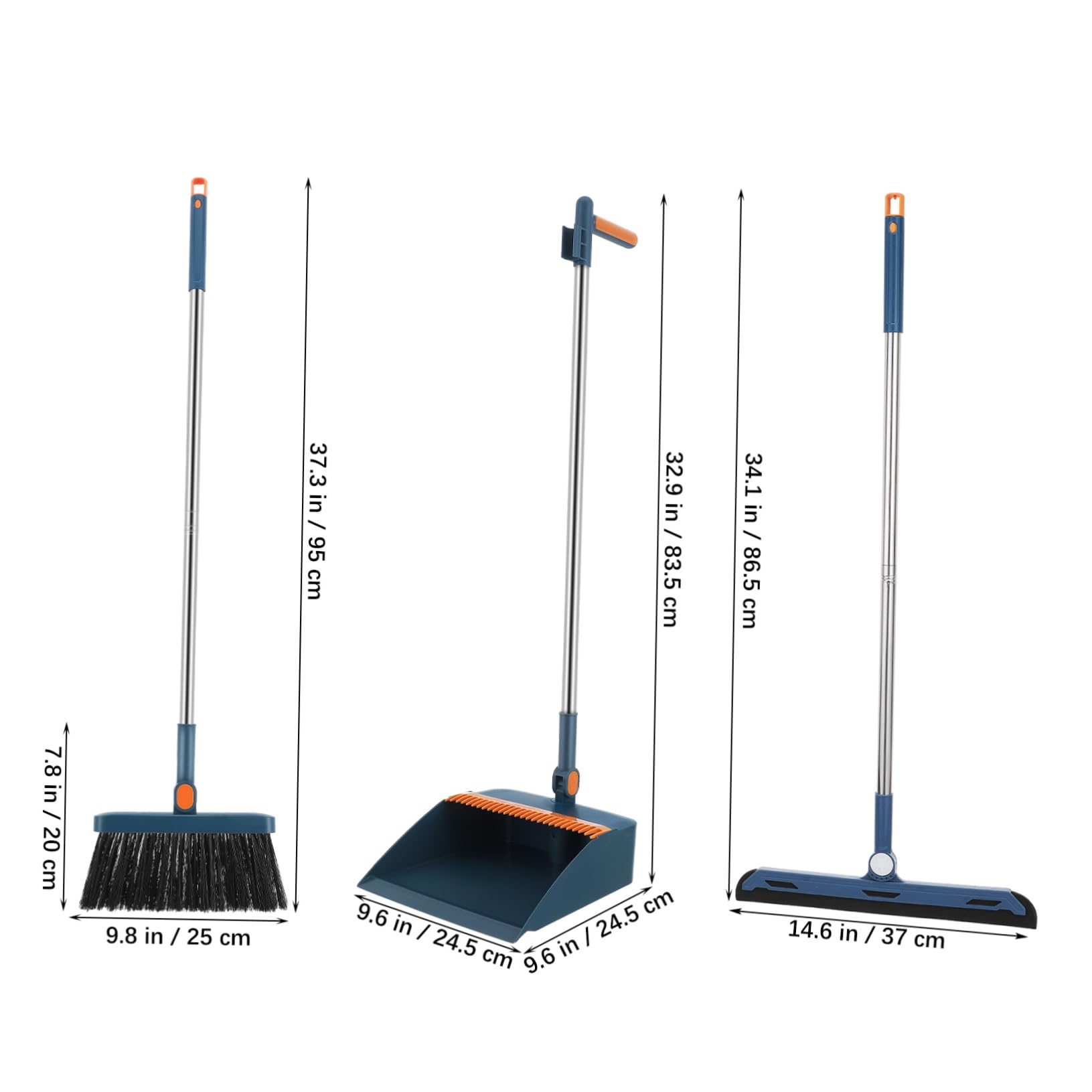 BESTYASH Set Scopetta e Paletta Pieghevole Blu in Plastica