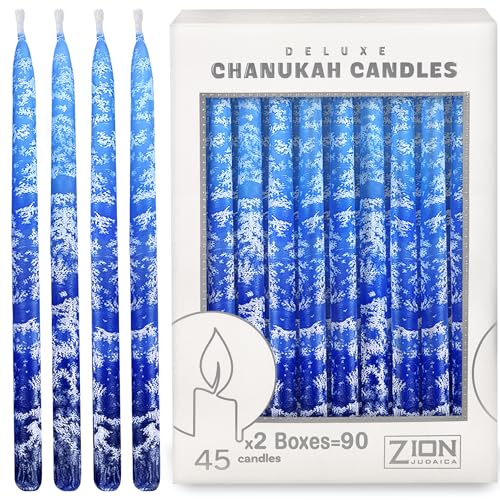 Bougies de Hanoukka haut de gamme sans gouttes multicolores et accessoires de fête