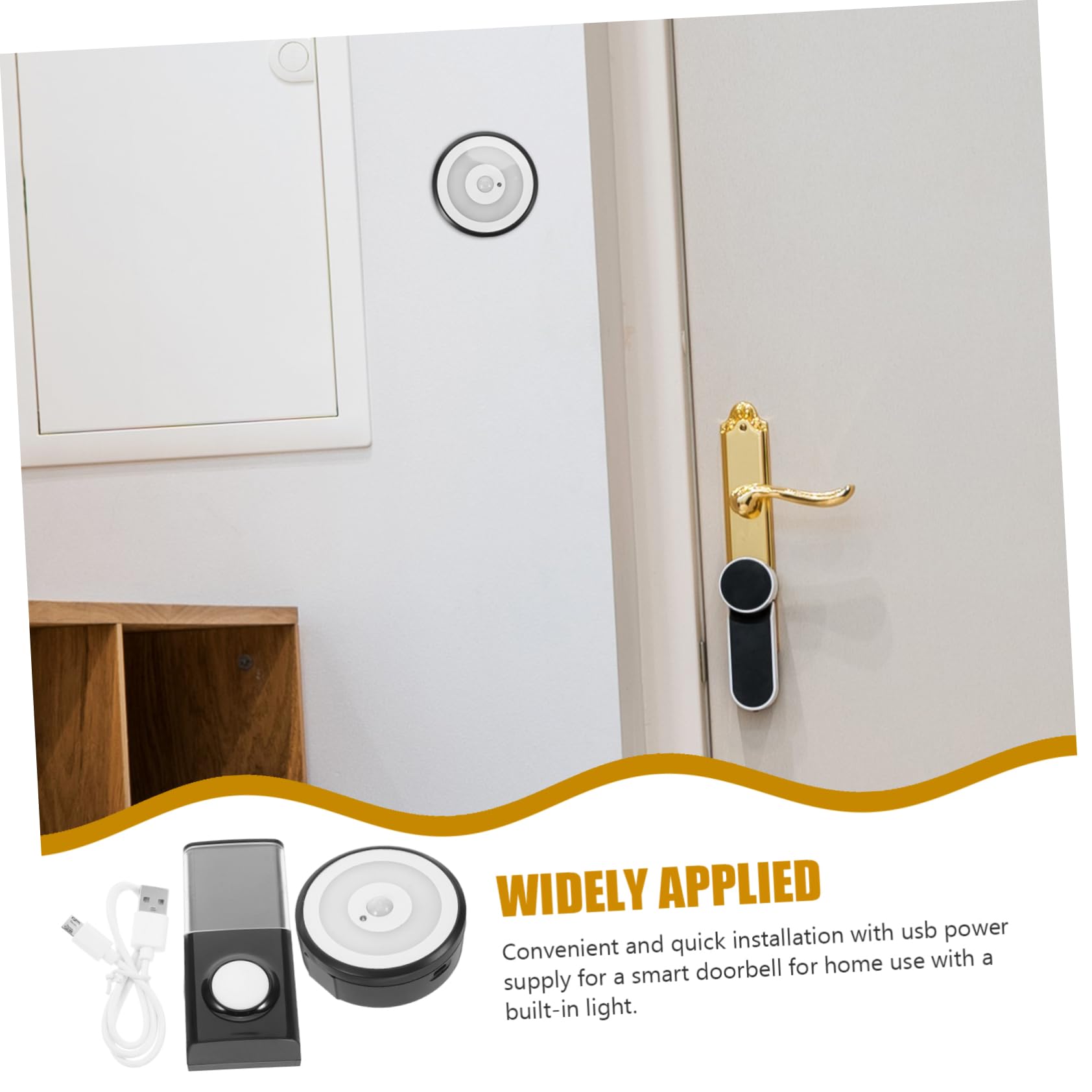 Juego Timbre Inteligente Usb Inalámbrico Hogar Timbre Práctico Para Interiores De Puerta Inteligente Duradero