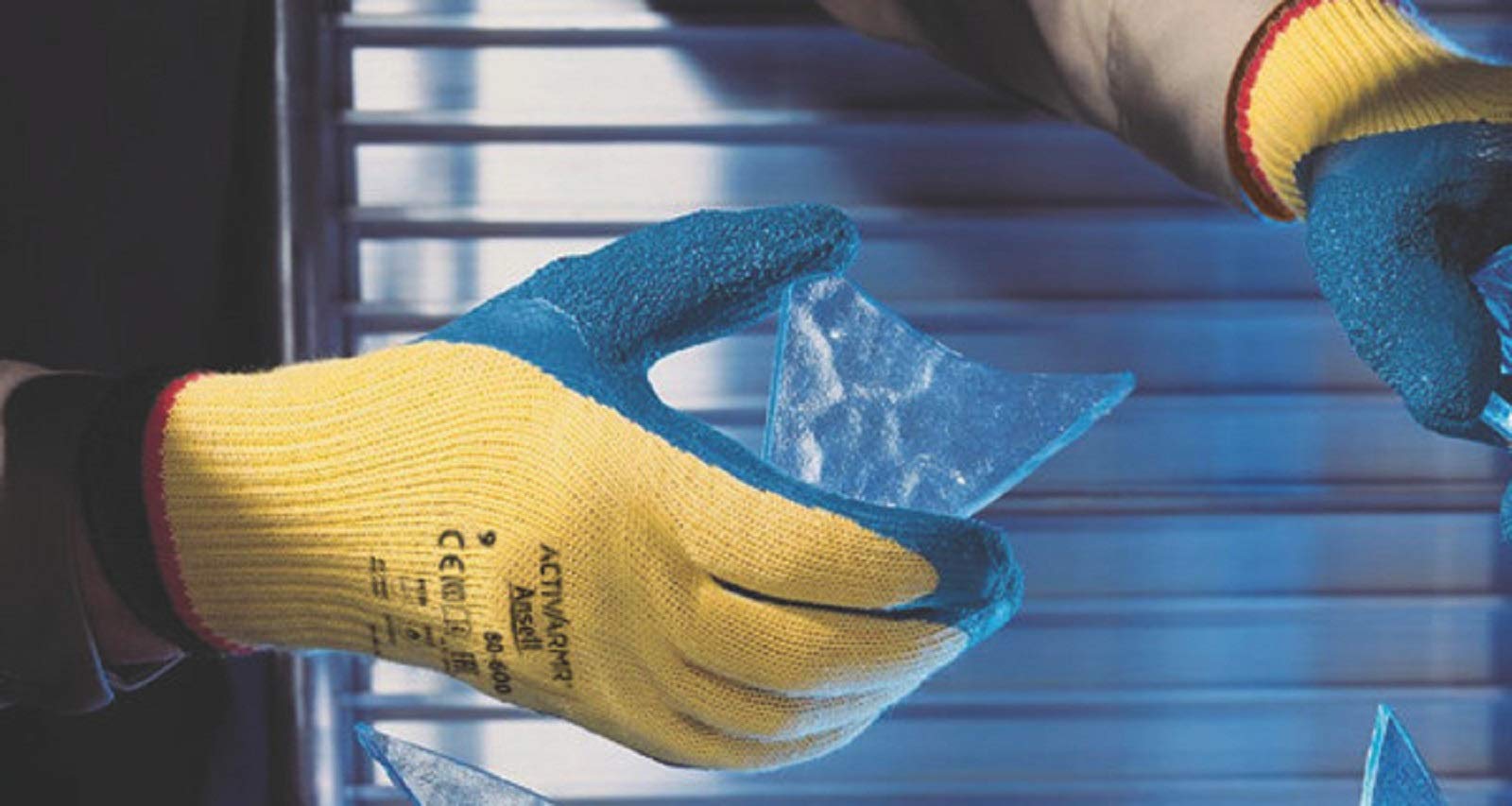 Ansell ActivArmr 80-600 Guantes de Trabajo, Extra-Resistente para Trabajos Pesadas, Guante Seguridad Usos Industriales, Seguridad y Destreza, Reutilizable, Azul, Talla XL (12 Pares)