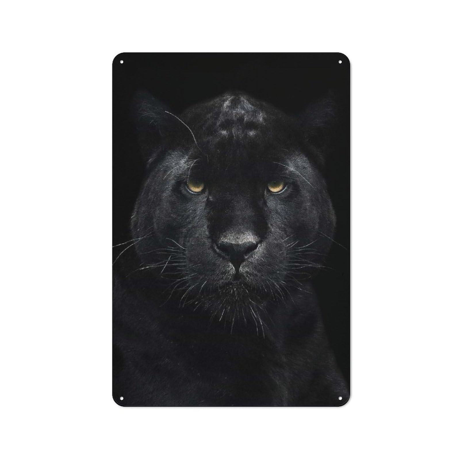 Junmoney Style-21 Metal Plaque 30X20cm With Black Panther Poster For Pub Or Café, Retro Decor, For Pub Decor Enthusiasts Refreshing A Room In Autumn