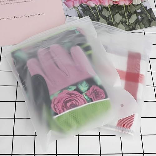 Miniatura 7 de Bolsas de envío de mercancías, paquete de 100 bolsas de almacenamiento de plástico con cremallera de 8 x 10 pulgadas para embalaje de maquillaje,