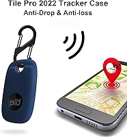 Vista 4 de 4 fundas para Tile Pro 2024/Tile Pro 2022, funda protectora de silicona suave que absorbe los golpes con mosquetón (4 unidades, negro)