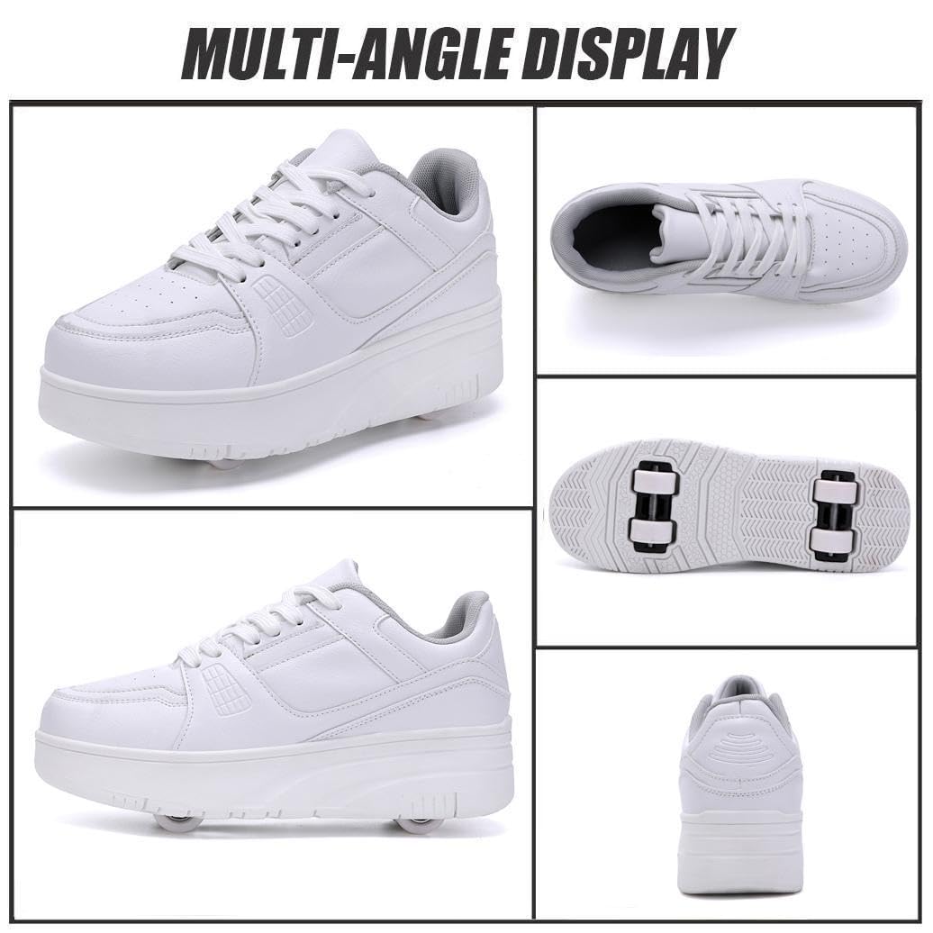 2-in-1 Multifunktionsrollschuhe für Kinder und Erwachsene, Skateboardschuhe, Sportschuhe