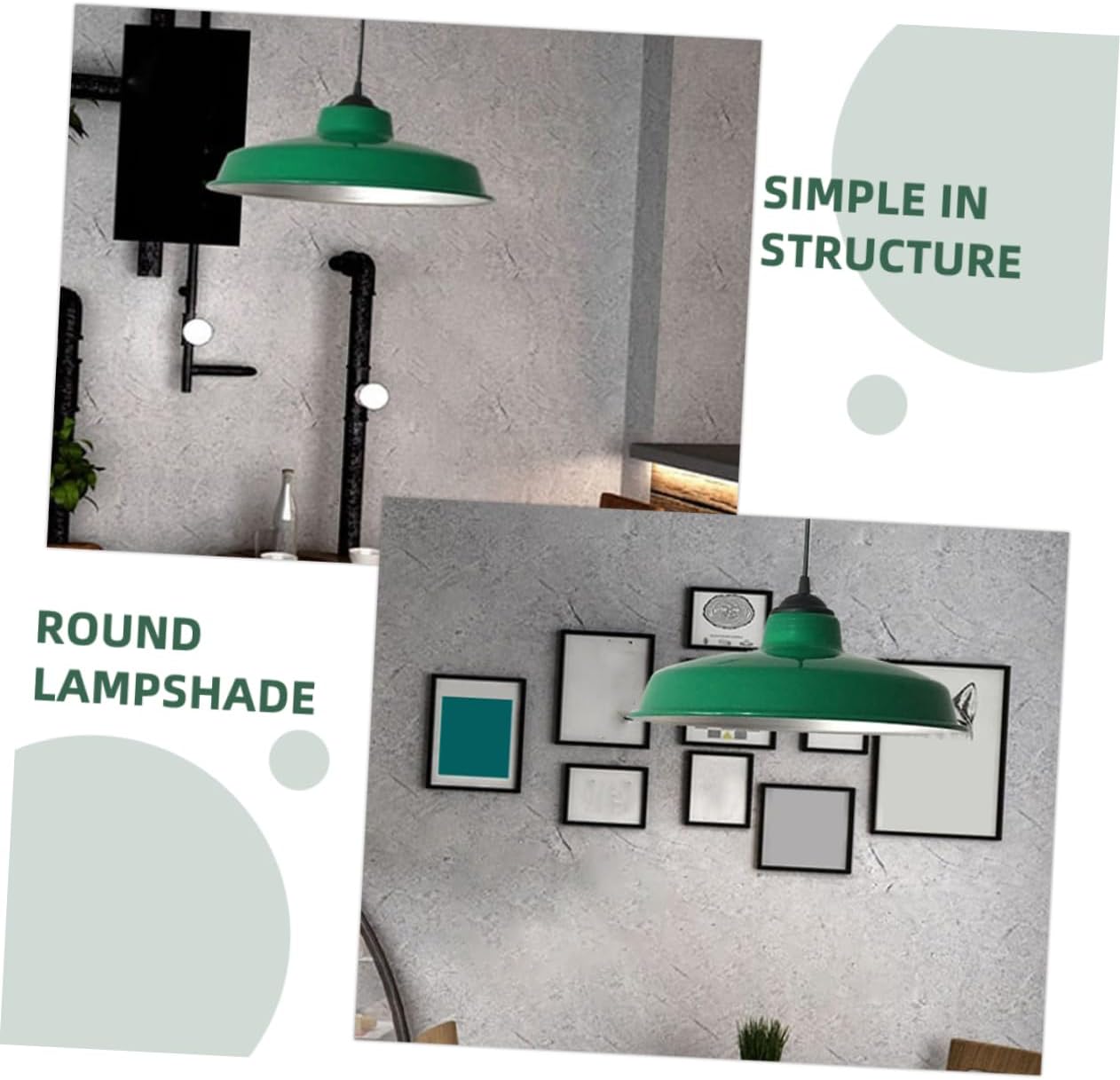 2pcs Vintage Enamel Lamp Shade Industrial Ceiling Light Cover for Outdoor Garden Factory Use Easy to Replace and Clean Deep