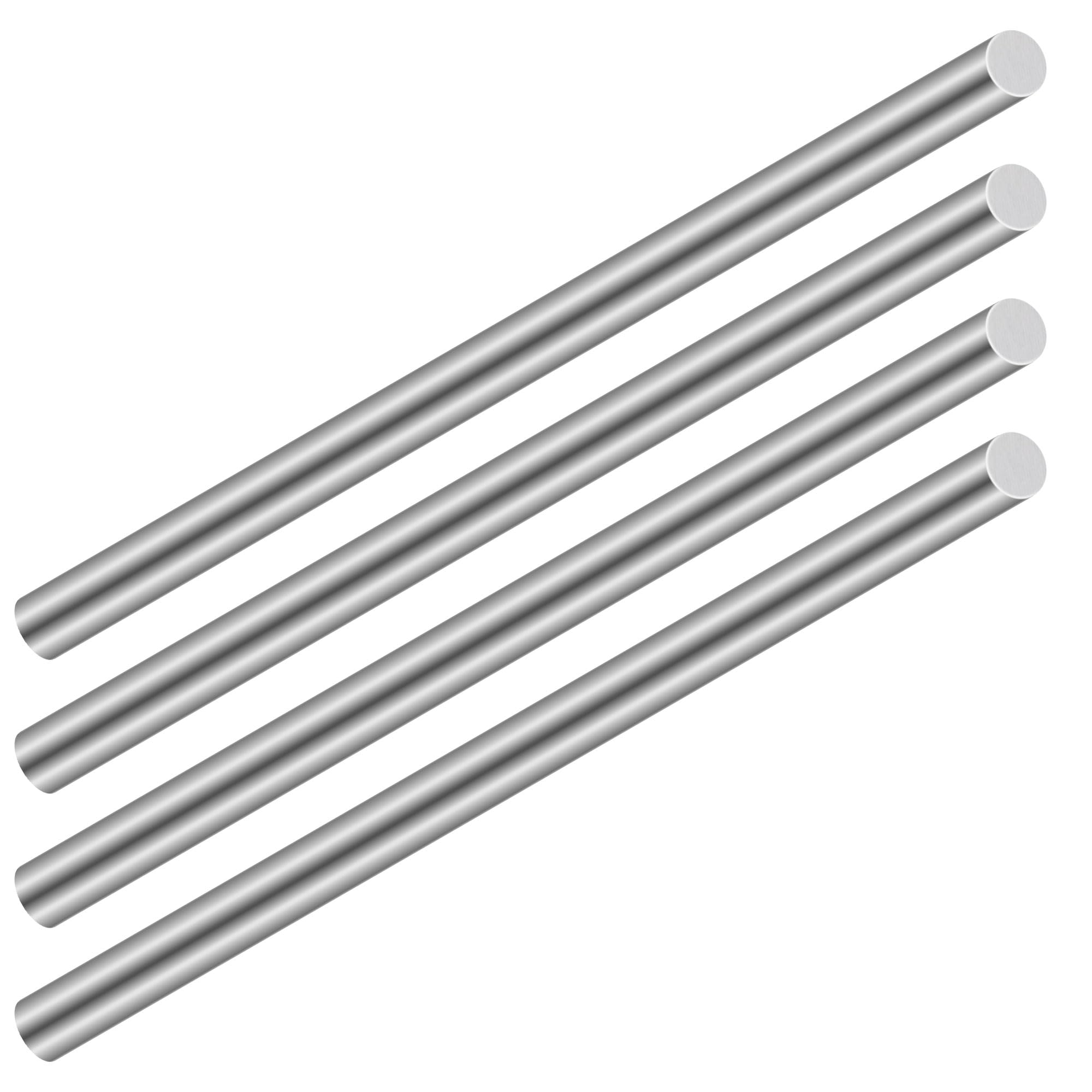 Barre tonde in acciaio inossidabile 304 10 mm x 100 mm per artigianato fai-da-te (4 pezzi)