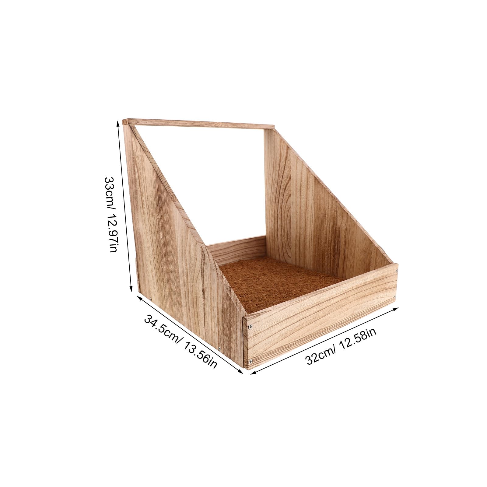 TOYANDONA Jednokomorowa budka lęgowa dla kur - Akcesoria do kurników - Drewniane budki lęgowe - Duży, wytrzymały uchwyt na gniazdo dla kaczek i drobiu 33x34,5x32 cm