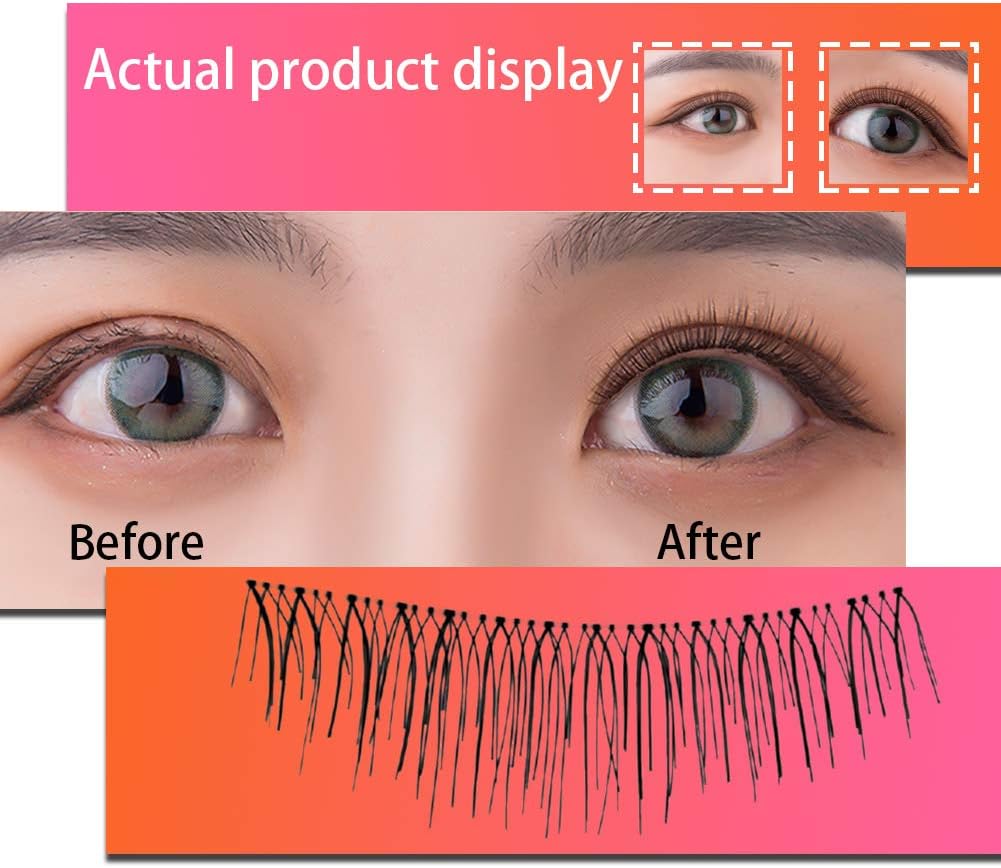 ReNext New Thin 10 Pair Natural Black Long Fake False Eyelashes Eye Lash Makeup