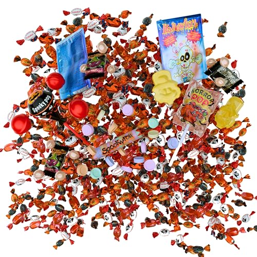 Pack de Chuches Halloween 1KG+ | Surtido de Caramelos, Golosinas y Piruletas | Truco o Trato | Fiestas y Decoración | Laborawi®