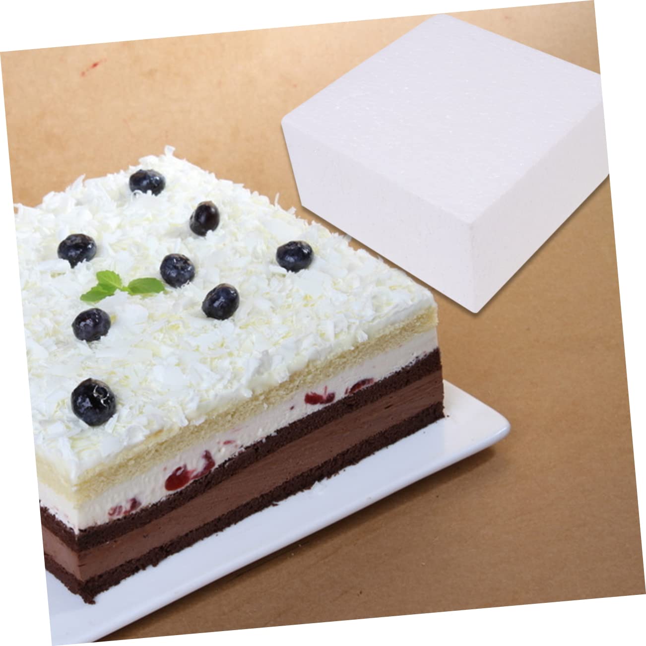 Bloc de Mousse Polyurethane Blanc 24 Pcs pour Pratique de Ambiance Noël