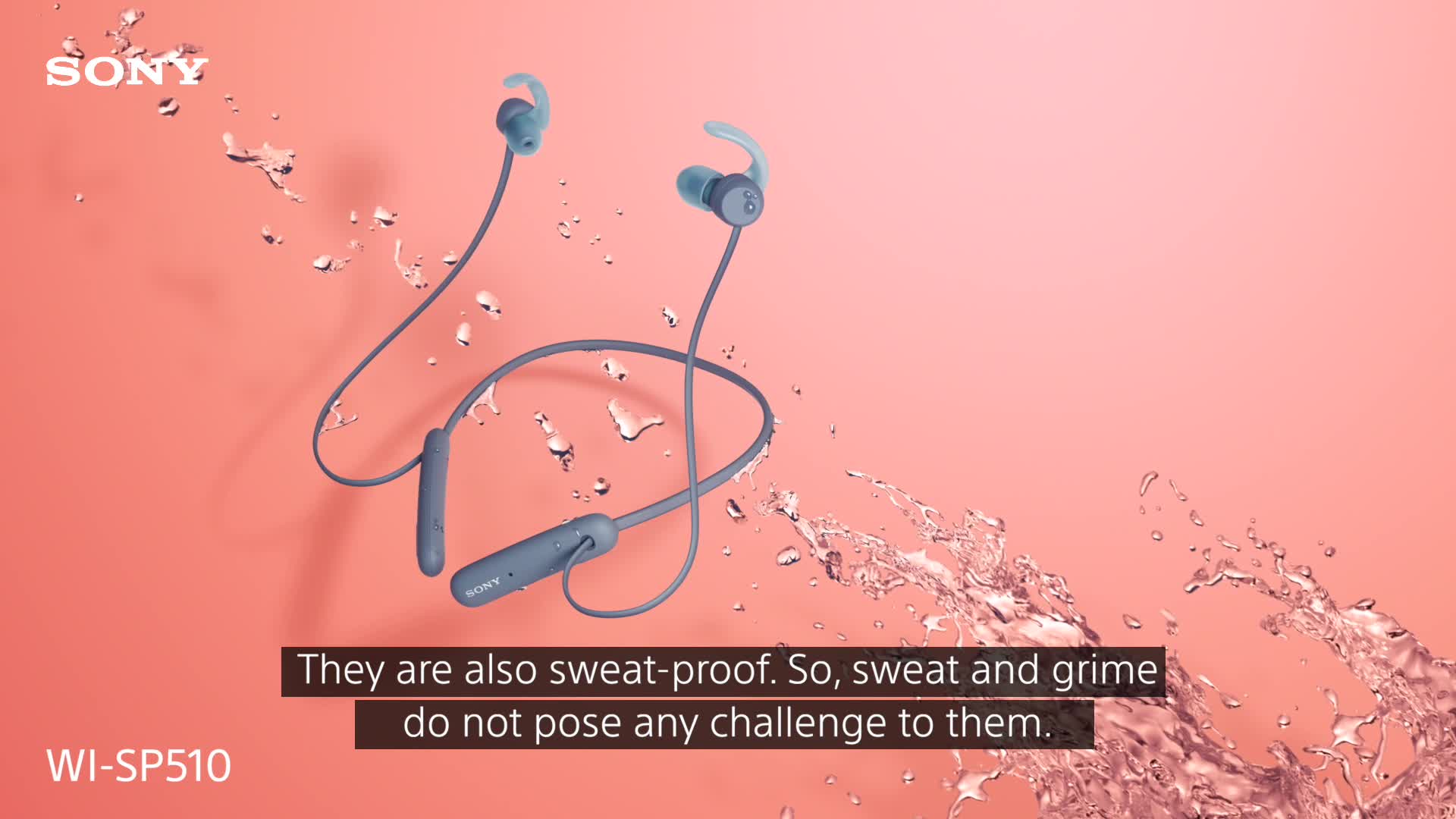 Sony WI-SP510 Wireless Sports Extra Bass in-Ear Headphones with 15