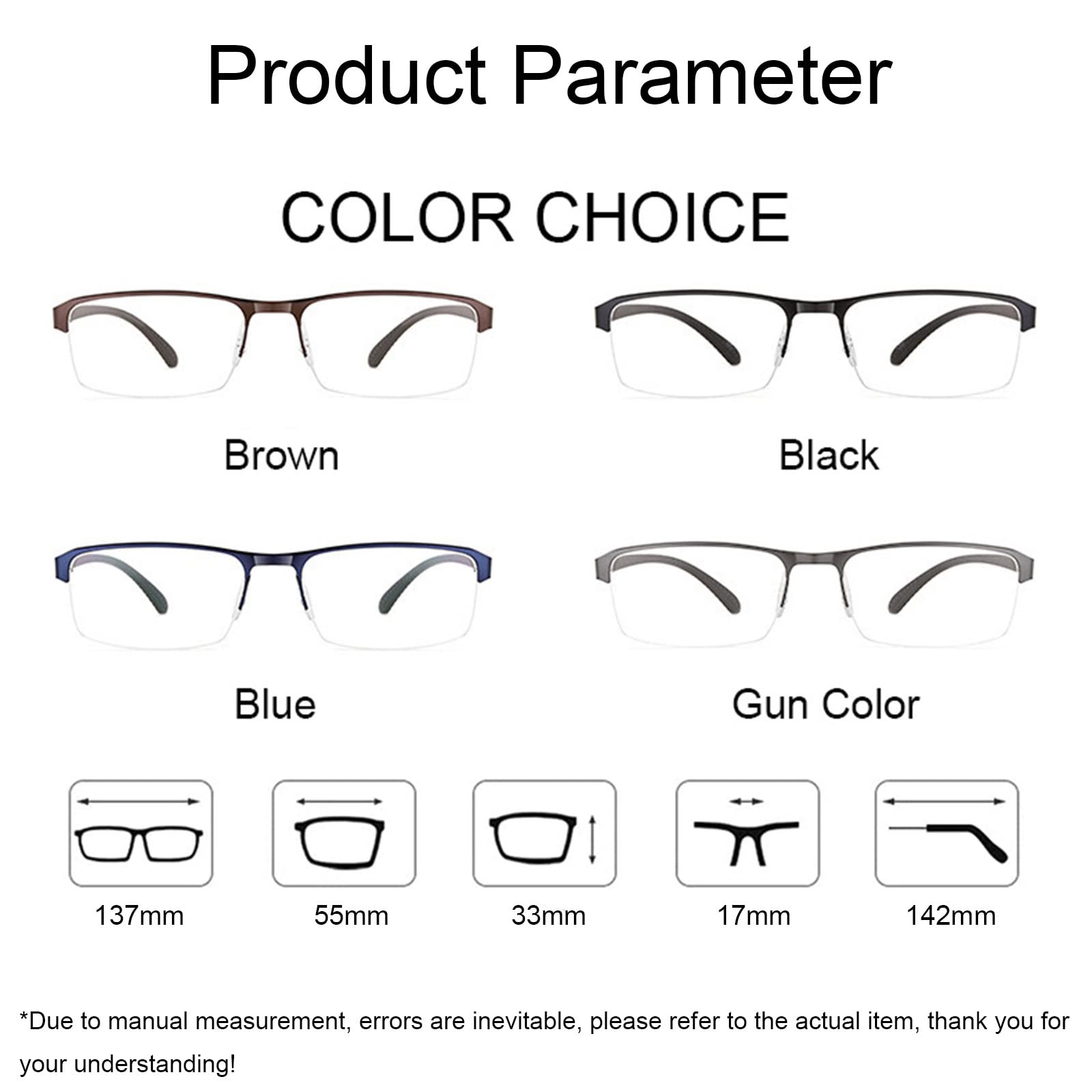 JYCCH Halbrahmen-Lesebrille für Herren, intelligente Farbwechsel-Sonnenbrille, elastische Bügel, photochrome Brille für ältere Menschen, GunColor-+0.00 (Schwarz 2.75)