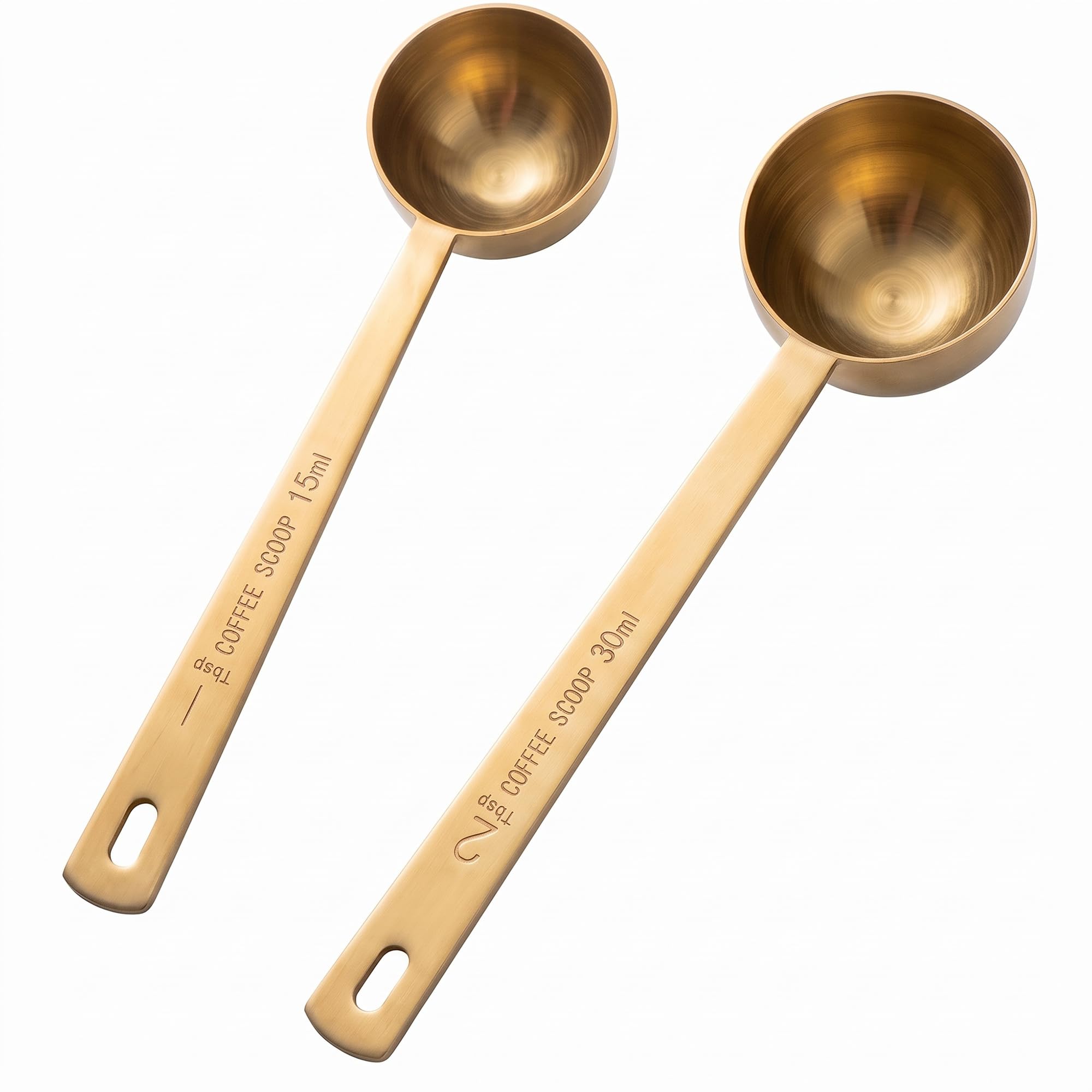 Gold Stainless Steel Coffee Scoops - 2 Pack -1