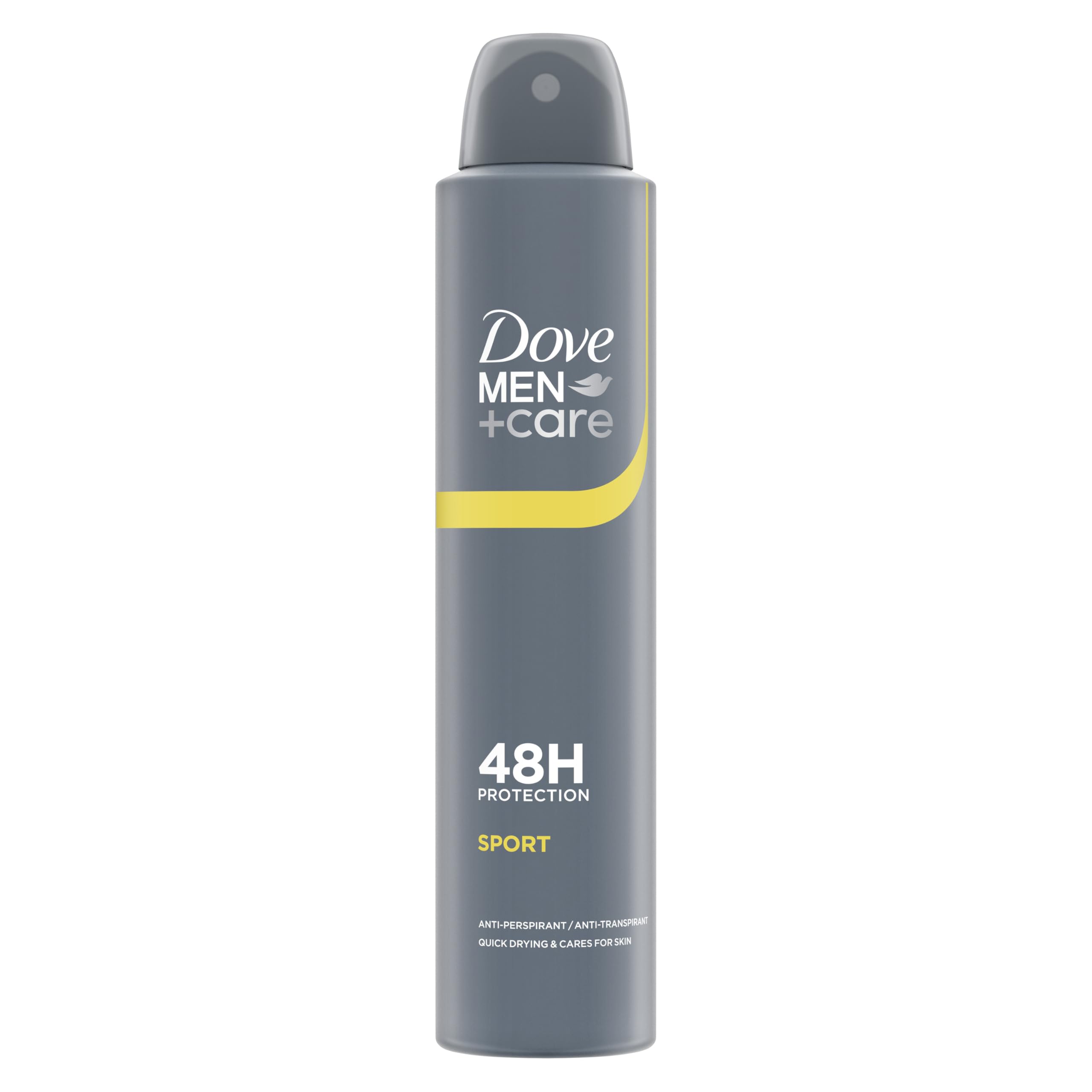 Dove Men+Care Sport Anti-Perspirant Aerosol Deodorant Spray with ¼ moisturising cream for 48 hour sweat and odour protection 200 ml