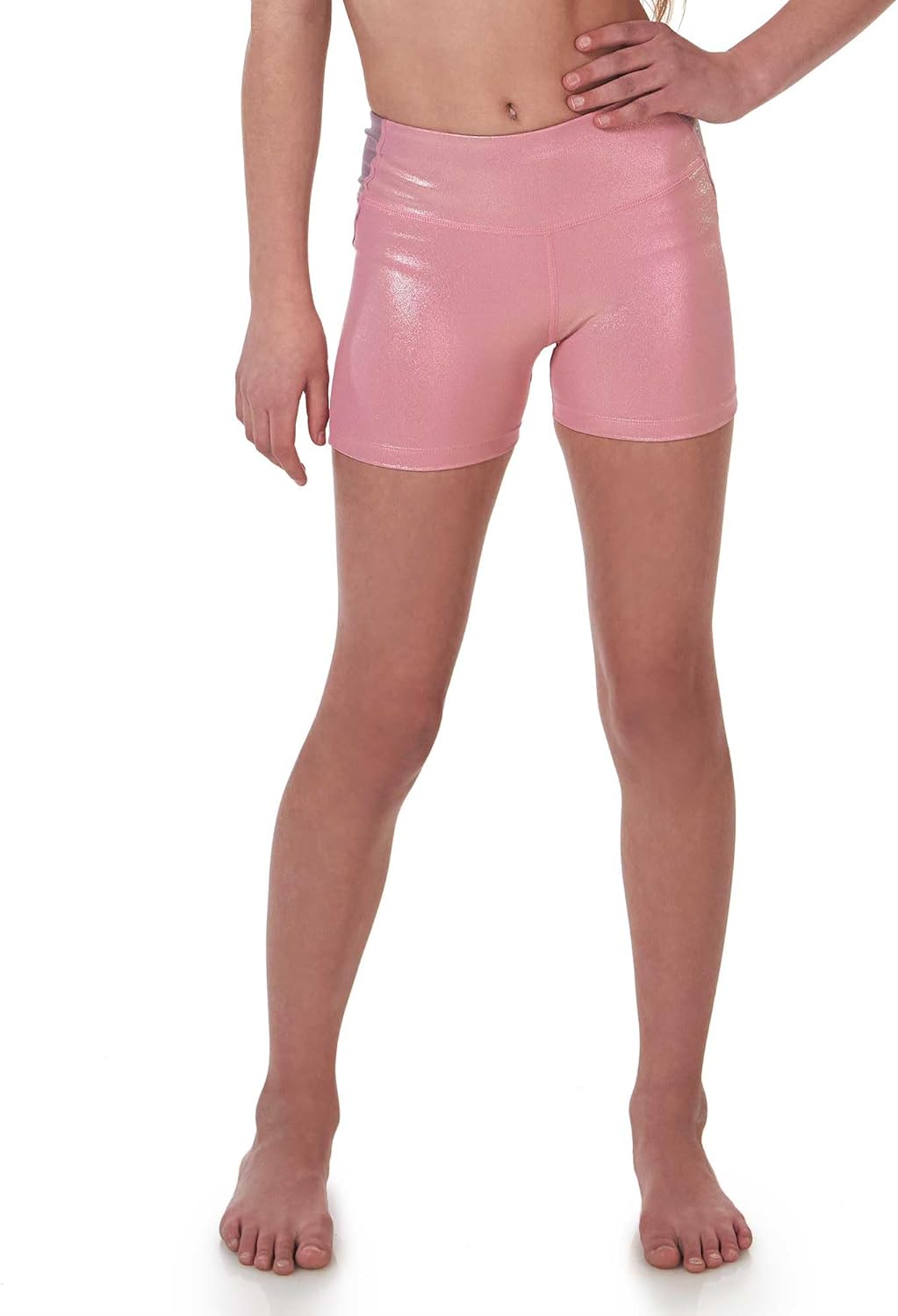 Dragonwing Girls' High-Rise Compression Shorts (Designed for Dance, Gymnastics, Yoga and Gym Activities)