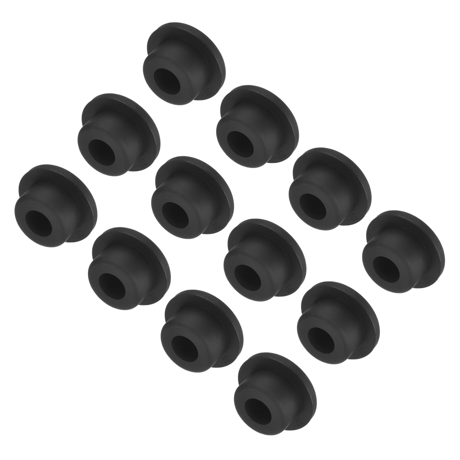 uxcell High Temp Silicone Plug Mount Dia 20mm/0.79 inch t Shaped Rubber Stopper Hole Plugs for Powder Coating Plating Waterproof Plugs Sealing Plugs Black Pack of 12(OD 28mm)