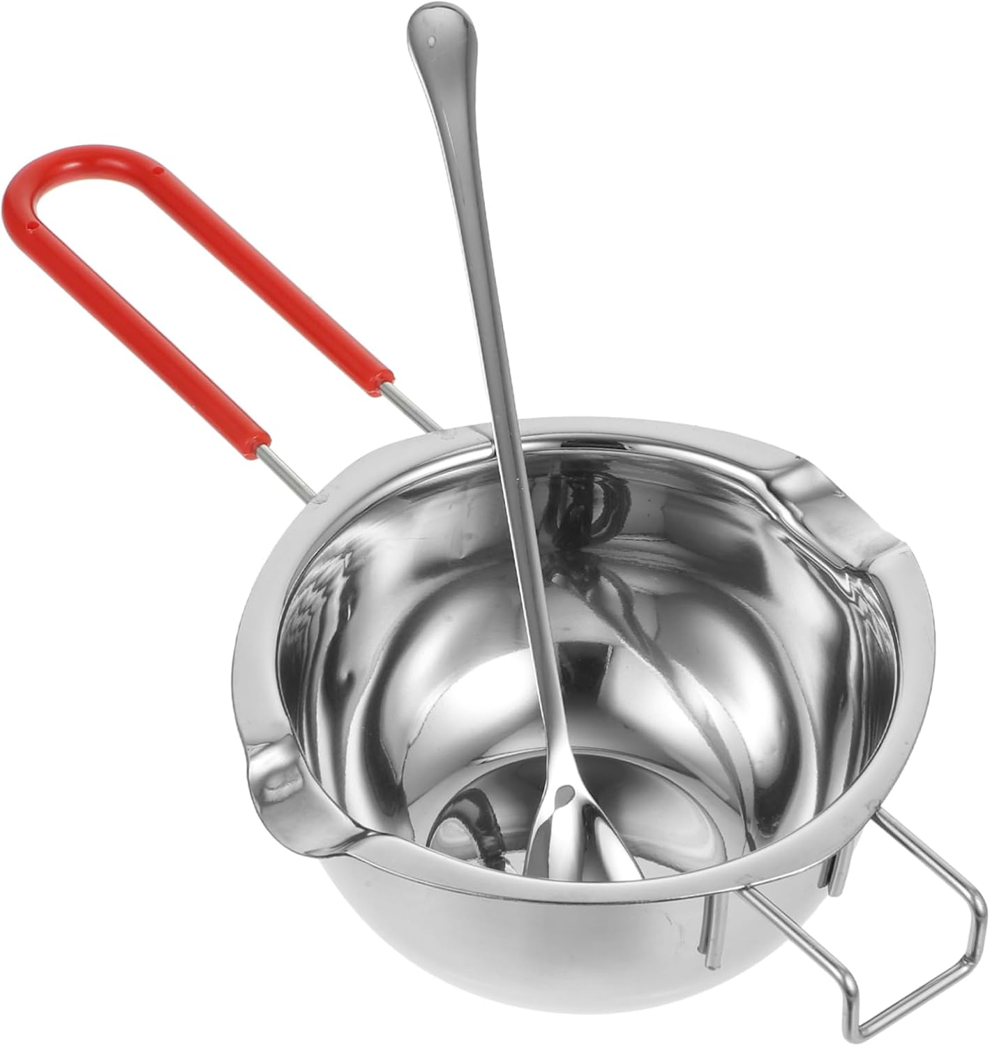 Chocolate Melting Pot Set with Mixing Spoon Double Boiler for Melting Chocolate and Cheese Random Color 2-Piece
